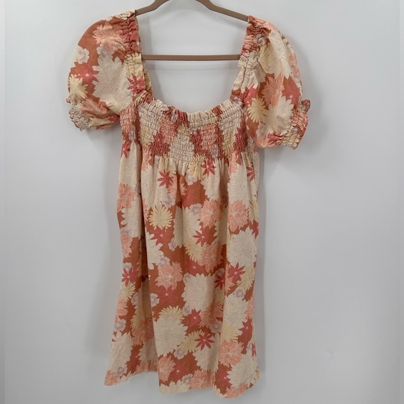Faherty Ramona Floral Dress In Warm Jicaro Island Small - Picture 2 of 7